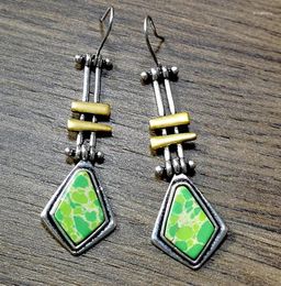 Stud Earrings Tibetan Carved Beads Tassel Dangle Women's Vintage Bohemian Boho Style