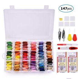 Sewing Notions & Tools 108 Colors/Set Cross Stitch Embroidery Thread Felting Needles And Accessories Tool Handmade Craft Diy Knitting Dhggr