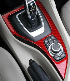 Car Styling Centre Console Gear Shift Frame Decoration Cover Sticker For BMW X1 E84 20102015 LHD Interior Carbon Fibre Trim6446955