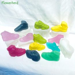 Baking Moulds Creative 3D Sneakers Silicone Candle Mold DIY Handmade Shoes Cake Decoration Accessories Making Molds Resin
