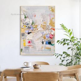 Large Colourful Abstract Oil Painting Texture Abstract Canvas Painting Colourful Knife Painting Hand-painted Abstract Art Large Canvas Art Modern Art For Decor