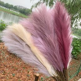 1Pcs 85cm Artificial Pampas Grass Rabbit Tail Grass Dried Reed Flowers Branch For Home Vase Fake Plants Wedding Christmas Decor