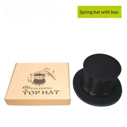 Folding Top Hat With Gimmick Magic Trick Costume Accessory Stage Prop Magician