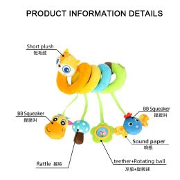 Baby Toy Stroller Comfort Stuffed Animal Rattle Crib Rattles Toys Gift Mobile Infant Stroller Toys For Baby Hanging Bed BellToy