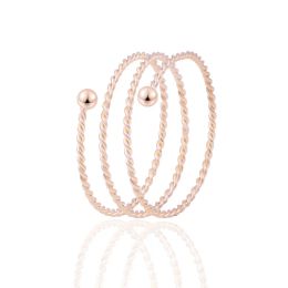 Meetvii Simple Titanium Steel Spiral Twist Rings Thin Hoop Gold Silver Rose Gold Color Circle Finger Rings for Women Jewelry