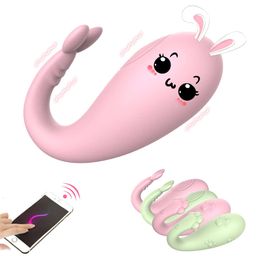 8 Frequency Silicone APP USB Charging Vibrators G-spot Massage Wireless Remote Control Monster Pub Vibrator sexy Toys for Women