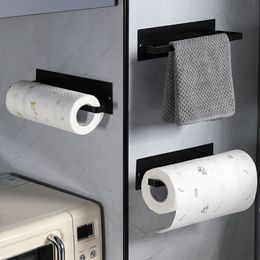 Paper Towel Holder Kitchen Towel Holder Wall Mount Towel Roll Holder No Drilling Bathroom Paper Dispenser