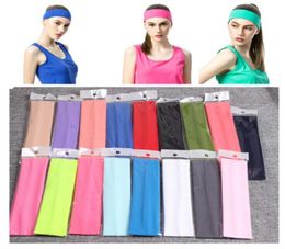 New Fashion Solid Sport Yoga Dance Biker Wide Headband Hood Stretch Ribbon Hairband Elastic GirlWomen head wrap9873858