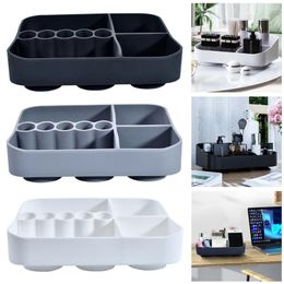 Hooks Silicone Lipstick Storage Rack Suction Cup Desktop Cosmetic Box Jewelry Kitchen Bathroom Organizer Container