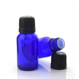 Storage Bottles 24pcs 15ml Cobalt Blue Glass Essential Oil With Orifice Reducer Euro Dropper Tamper Evident Cap For Perfume