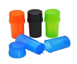 10pclot Plastic Herb Grinders Crusher Herbal Mill Grinder Durable Storage Can Random Color4283982