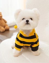 Dog Apparel Clothing Autumn And Winter Warm Sweater Cute Fashionable Pet In The Shape Of Little Bees