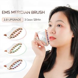 Face Massager Microcurrent EMS Face Body Guasha Massager Facial Lifting Scraper Chin Slimmer Edoema Remover Meridian Scraping Slimming Device 240409