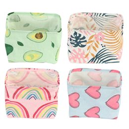 Foldable Canvas Mini Toy Baskets Bedroom Sundries Clothes Organiser Laundry Basket Kitchen Condiment Baskets Storage Box