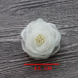 10pc/lot,Vintage Artificial Flowers Accessory For dresses Apparel,DIY rosette Fabric Silk organza lace Flowers Girl Kid Children