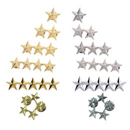 Little Star Badage Pentagram Five Pointed Star Badge Collar Lapel Pins Bag Hat Hijab Shirt Brooch Pins Gift Accessories