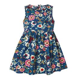 Princess Dress Baby Girl Clothes Flower Print Short Sleeve Skirts Summer Kid Dress Toddler Outfit Infant Outerwear Children