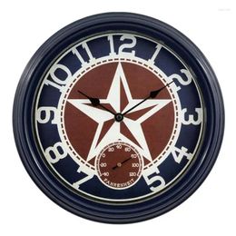 Wall Clocks Crosse Clock 12-inch Indoor/Outdoor Red/Blue Quartz Analog 404-3012TX Decoration Digital Calendar Room