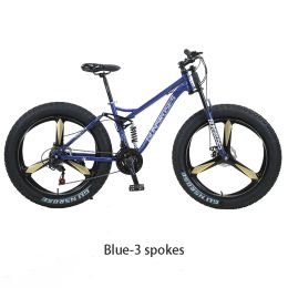 Mountain Bike Fat Tire, Snow Bike, Beach Bicycle, 4.0 "Fat Tire, MTB Cross-Country Bicycle, 24", 26"