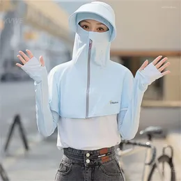 Berets Protective Mask Breathable Dual-purpose Fishing Climbing Balaclava Sand Blasting Cape Face Cover Womens Summer Visor