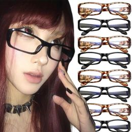 Sunglasses 2024 Retro Black Square Frame Glasses Women Girls Japanese Eyeglasses Reading Optical Spectacle Anti Blue Light Eyewears Goggles