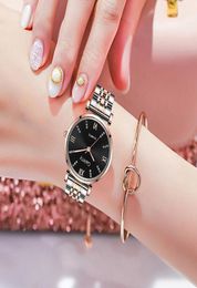 Wristwatches Wach For Women Luxury Watch Womem Alloy Band Diamond Inlaid Women39s Personality Trend Quartz Factory Montre Femme8042190