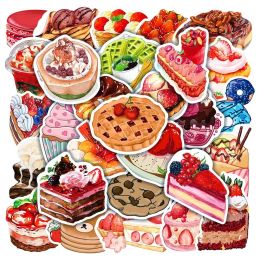 10/30/50PCS Ins Wind Net Red Dessert Gourmet Food Graffiti Stickers Water Cup Luggage Laptop Water Cup Stickers Wholesale