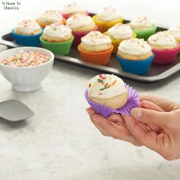 1/6Pcs Silicone Cake Mould Round Shaped Muffin Cupcake Baking Moulds Kitchen Cooking Bakeware Maker DIY Cake Decorating Tools