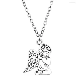 Pendant Necklaces 1pcs Praying Angel Chain For Men Ornaments Vintage Jewelry Cute Length 43 5cm