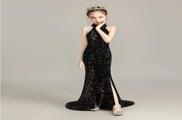 Evening Dress for Girls Kids Elegant Gowns Teen Birthday Party Dresses Sexy Multicolor Sequins Graduation Performance Tail Dress545124821