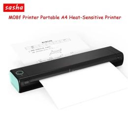 Printers Mr.In M08f Printer Portable A4 HeatSensitive Printer Bluetooth Interface Support Continuous Paper Tattoo Transfer Paper Printer