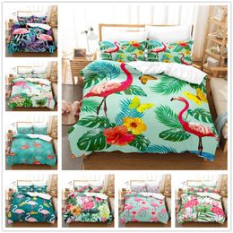 Bedding Sets Flamingo Set Tropical Pattern Duvet Cover For Kids Boys Girls Adults Wild Animal Comforter Cover&Pillowcase