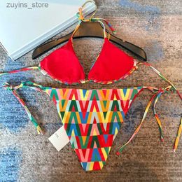 Women's Swimwear Women Designer Swimsuits coloured Summer Sexy Woman Bikinis Fashion Letters Print Swimwear High Quality Lady Bathing Suits S-XL well L49