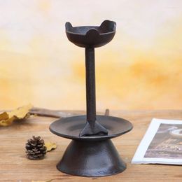 Candle Holders Handmade Vintage Cast Iron Old Candlestick Oil Lamp Zen Tea Ceremony Home Decoration Ornaments