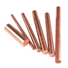 2PCS 50CM Length 3/4/5/6/7/8/9/10/11/12MM Diameter Copper Round Bar Rod Milling Welding For Metal Processing Copper Bar