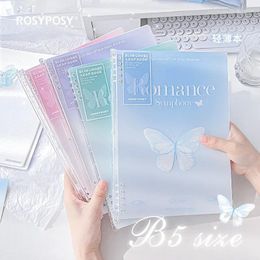 Sheet B5 Simplicity Notebook Korean Fashion Gradient Color Loose Leaf Notapad Kawaii Scrapbooking Journal Student Supplies