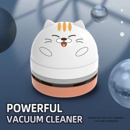 Mini Desk Vacuum Cleaner Portable Pencil Crumbs Brush Automatic Office Student Table Sweeper Rubber Confetti Computer Cleaner