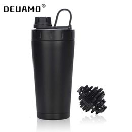 Customized Protein Shaker Bottle Stainless Steel Water Cup Double Wall Vacuum Insulated Leak Proof Sport Drinkware 20oz 240409