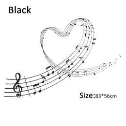 Window Stickers Wall Indoor Room Wallpaper Music Notes Love Heart Removable Personality Fashion Creative Decoration