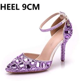 Dress Shoes Crystal Queen Women Wedding Sweet Rhinestone Bride Stiletto Princess Water Drill Sandals High Heels Pumps H240409 Y1LK