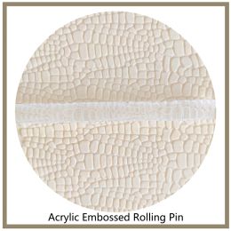 Kitchen Accessories Art Projects Cake Decorating Tools 3D Acrylic Rolling Pins With Crocodile Skin Pattern