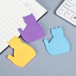6pcs Cat PET Transparent Memo Sticky Note Paper Daily To Do It Check List Paperlaria School Stationery