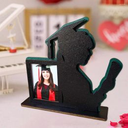 Frames Graduation Theme Picture Frame Wooden Po With Grad Hat Design Desktop Display For Graduates