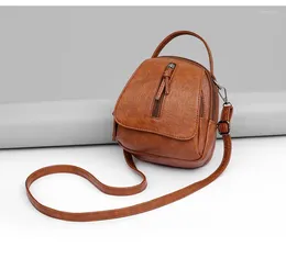 Bag Capacity Female Handbag Double Compartment Crossbody Bags Lady Small ToteVintage Soft Leather Shoulder For Women Large