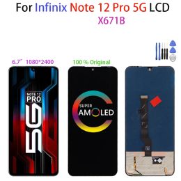 Original AMOLED For Infinix Note 12 Pro 5G X671B Pantalla lcd Display Touch Panel Screen Digitizer Assembly Repair Replacement