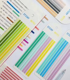 160 Sheets Color Stickers Transparent Fluorescent Index Tabs Flags Stationery Children Gifts School Office Supplies