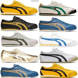 2024 Japa Tiger Mexico 66S Lifestyle Seakers Wome Me Desigers Cavas Shoes Black White Blue Red Yellow Beige Low Traiers SLIP-ON Loafer BIRCH/GREEN 24