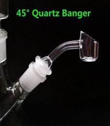 10mm 14mm 18mm Quartz Banger 4mm Thickness Quartz Banger Male Female 90 Degree 45 Degree Dab Banger Bowl Piece Bong Accessories DG4068091