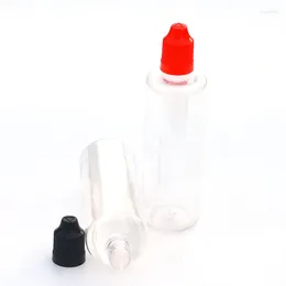 Storage Bottles 20pcs 100ml Clear PET Bottle Plastic Dropper With Childproof Cap E Liquid Needle Empty Hard Vial