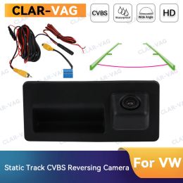 Car CVBS Rear View Reversing Camera Trunk Handle Green Static Track for VW Passat Golf Polo Jetta Tiguan MIB RCD360 RCD330 Radio